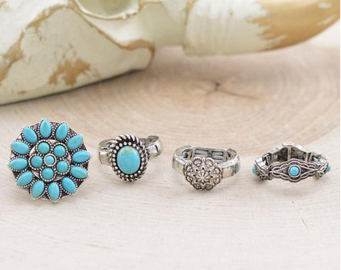 Turquoise Ring Set