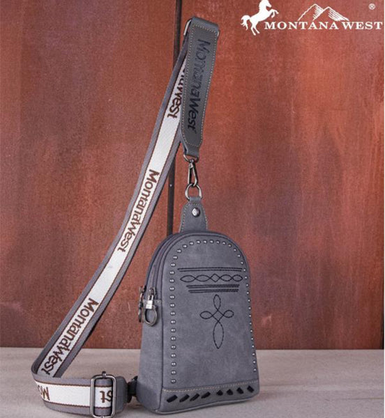 Montana West Stitched Sling Bag