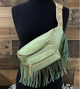 Guitar Strap Fringe Fanny Bag