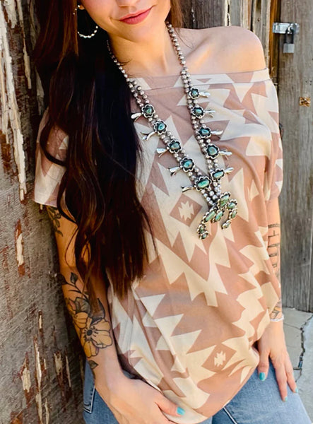 No Second Thoughts Aztec Top