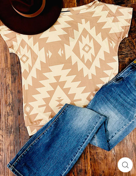 No Second Thoughts Aztec Top