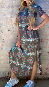 Aztec Maxi Dress