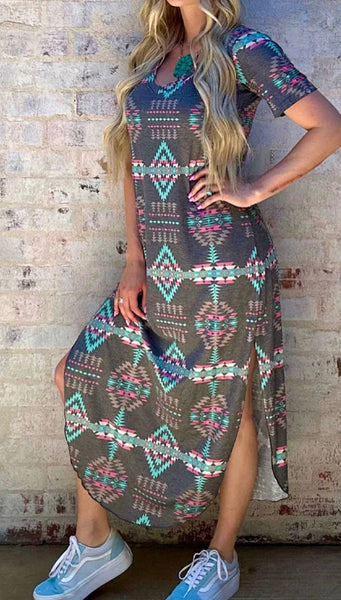 Aztec Maxi Dress