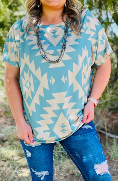 No Second Thoughts Aztec Top