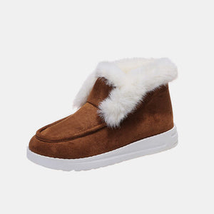 Furry Suede Snow Boots