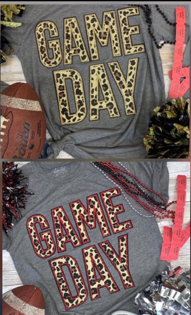 Game day glitter Tshirt