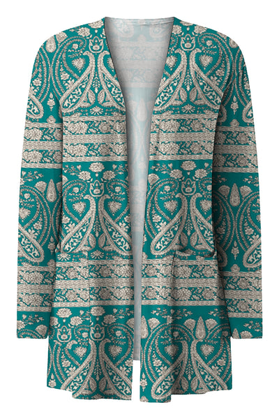 Printed Long Sleeve Cardigan