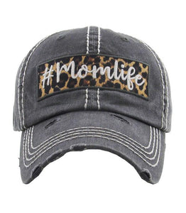 Black Mom Life Leopard Vintage Ballcap