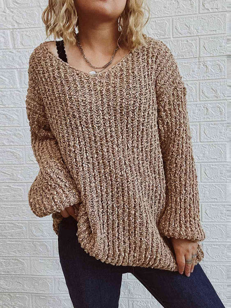 V-Neck Long Sleeve Sweater