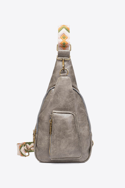 Faux Leather Sling Bag