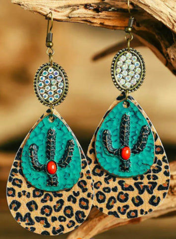 Cactus Western Earrings