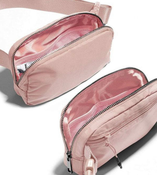 Blush Colored Waterproof Belt Bag