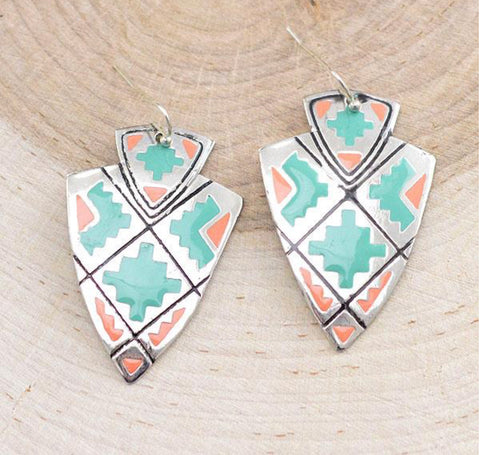 Aztec Arrow Head Earrings