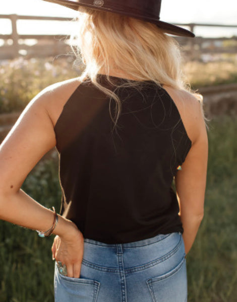 Aztec Cactus Distressed Tank