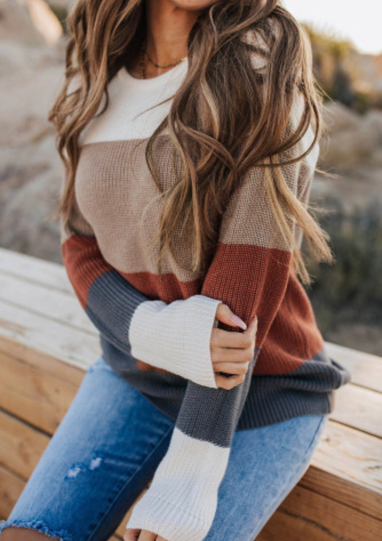 Cozy Color Block Sweater