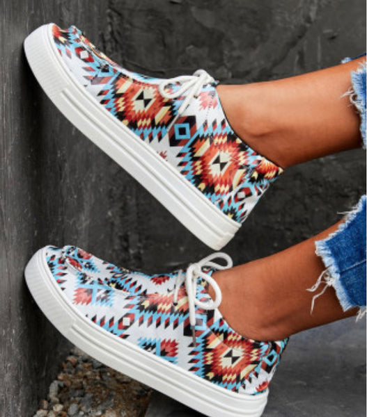 Aztec Pattern Slip-ons