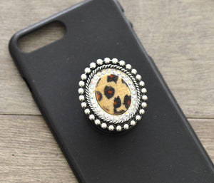 Leopard Concho Phone Grip