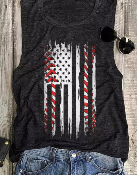 Baseball Flag Tank Top