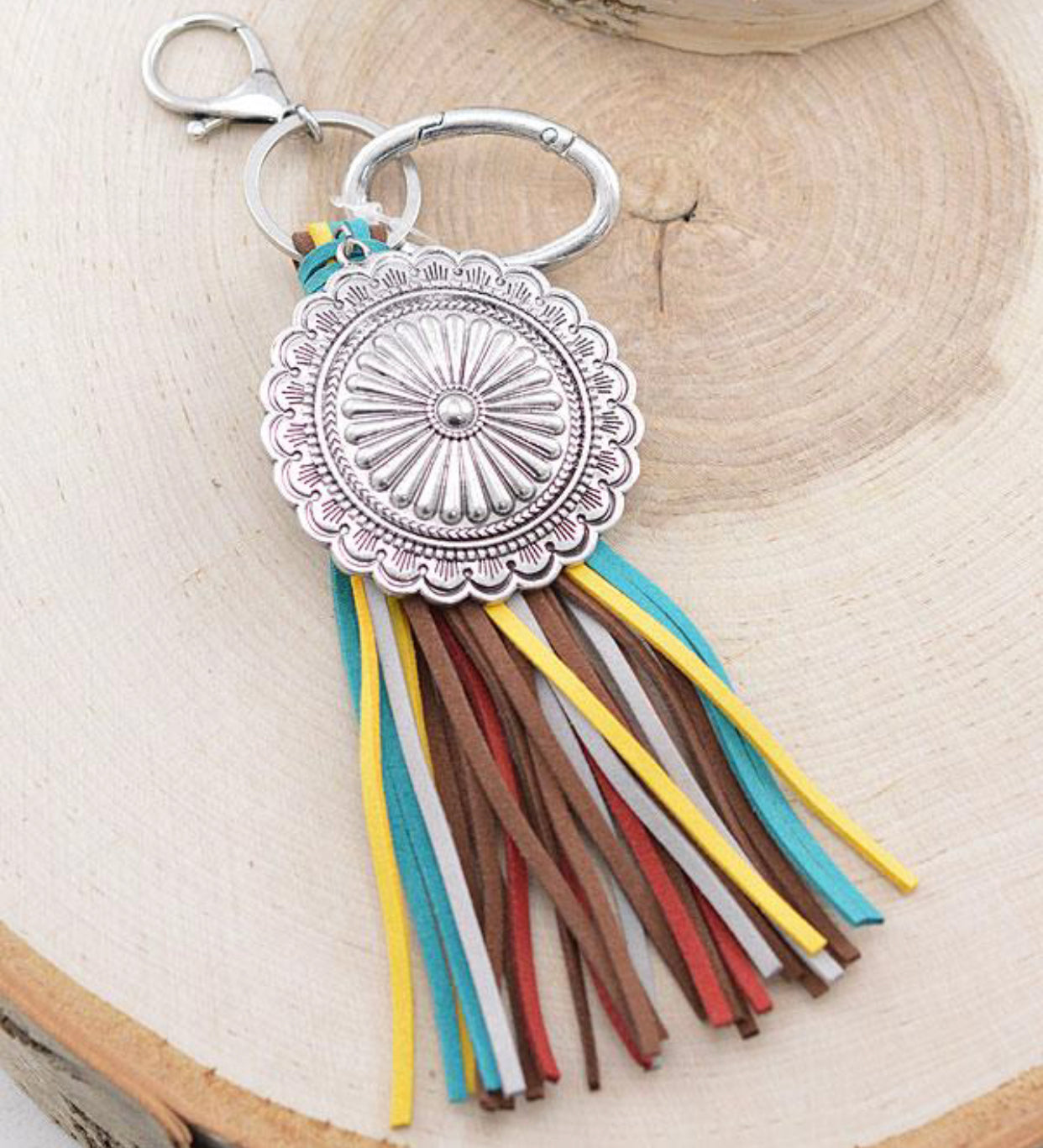 Concho Tassel Keychain