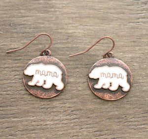 Mama Bear copper Earrings